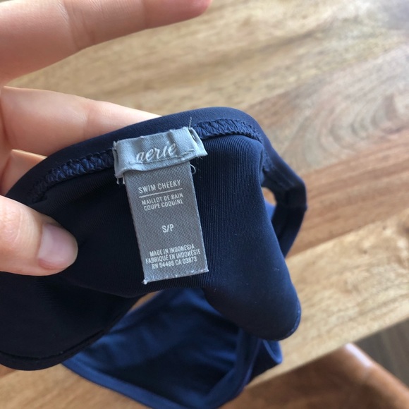 Aerie swimsuit - striped top and blue bottom - Picture 3 of 6